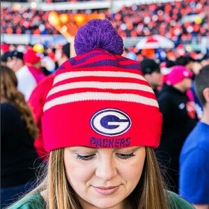 47 Green Bay Packers NFL Knit Hat Toboggan Kids-Small Adult  EUC